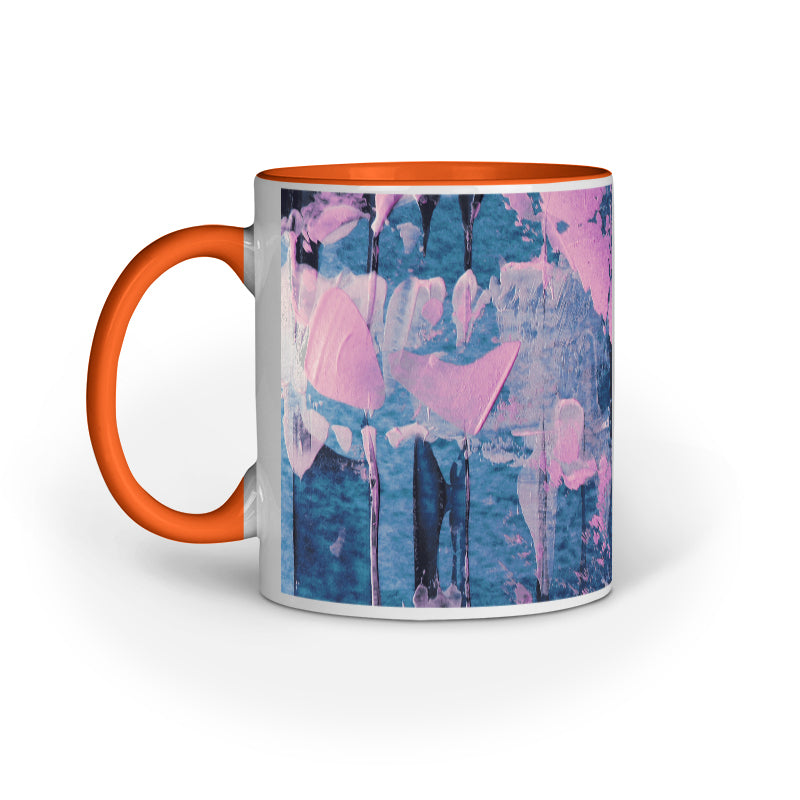Artistic Brush Strokes: Abstract Design Printed Mugs