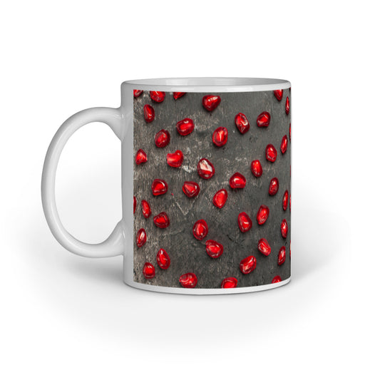 Pomegranate Symphony: Abstract Printed Mugs Collection