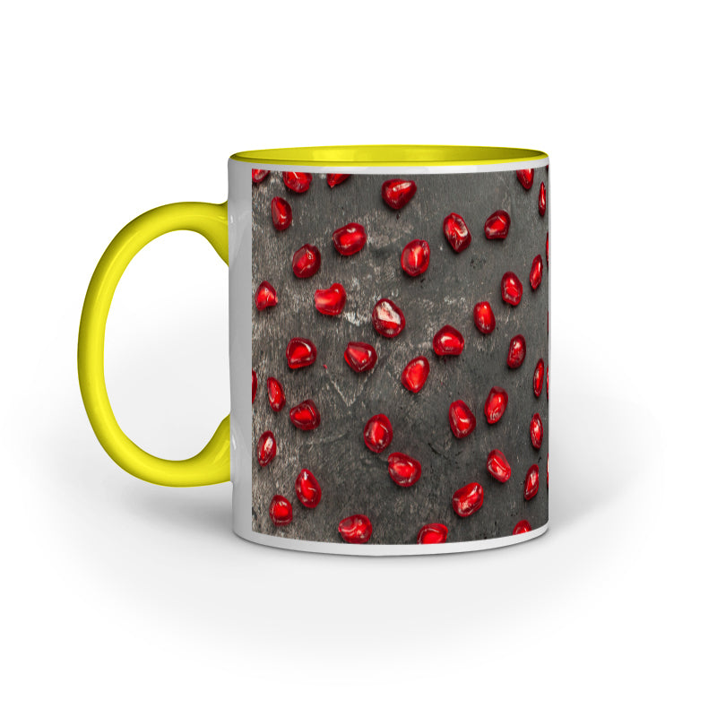 Pomegranate Symphony: Abstract Printed Mugs Collection