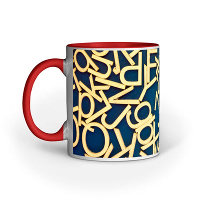 Artistic Alphabets: Abstract Design Printed Mugs