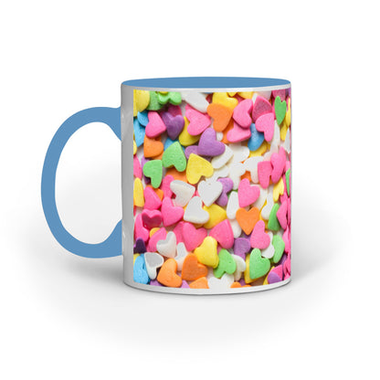 Abstract Heart Beads Design Printed Mug: Love in Every Sip