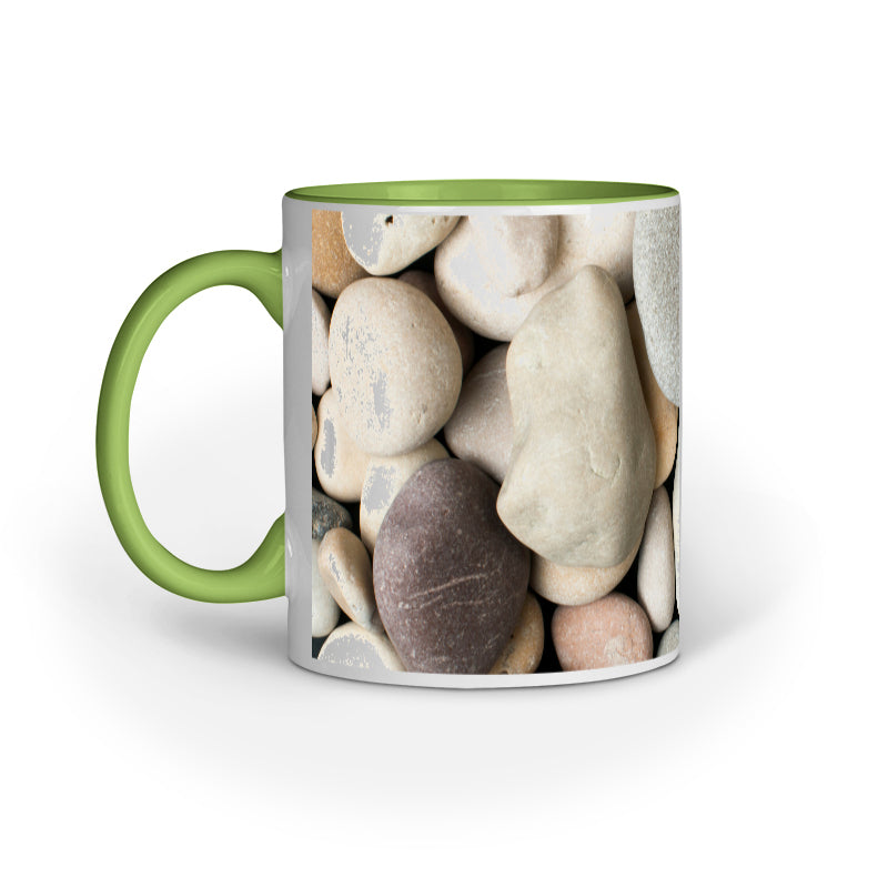 Abstract Rocks Design Printed Mug: Harmonious Colors and Textures