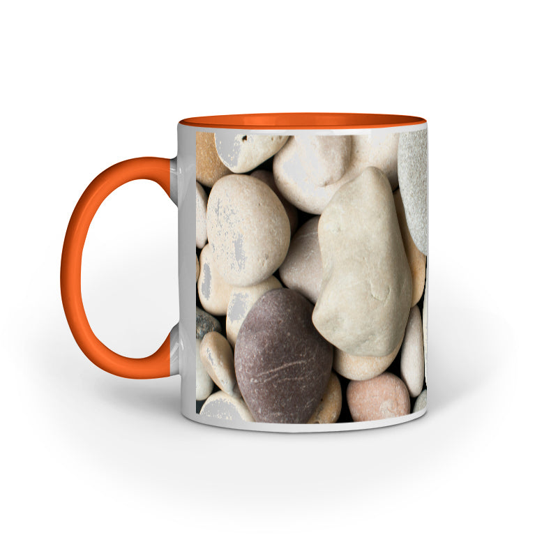 Abstract Rocks Design Printed Mug: Harmonious Colors and Textures