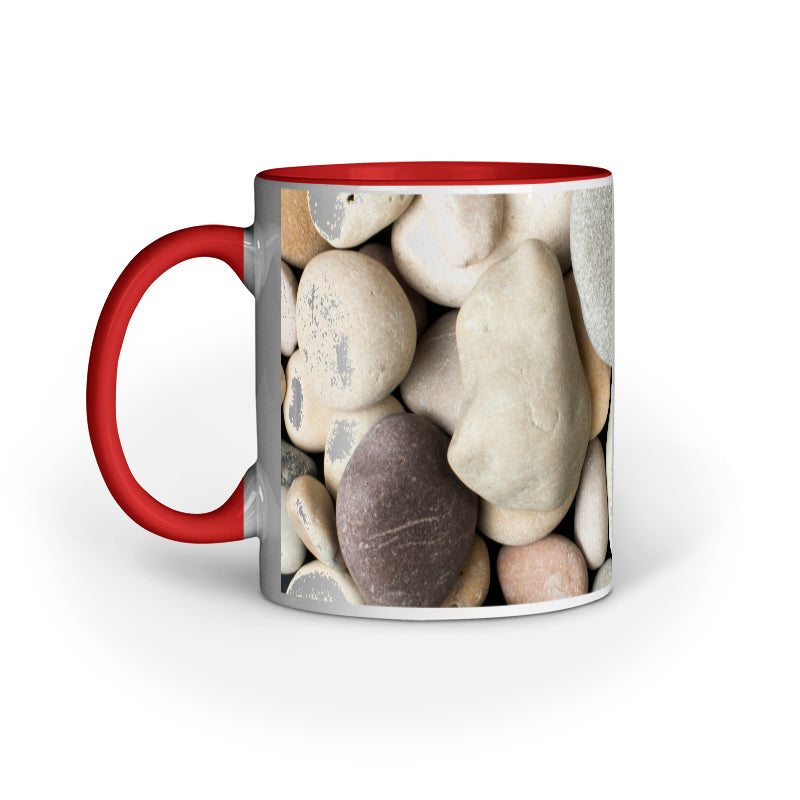 Abstract Rocks Design Printed Mug: Harmonious Colors and Textures