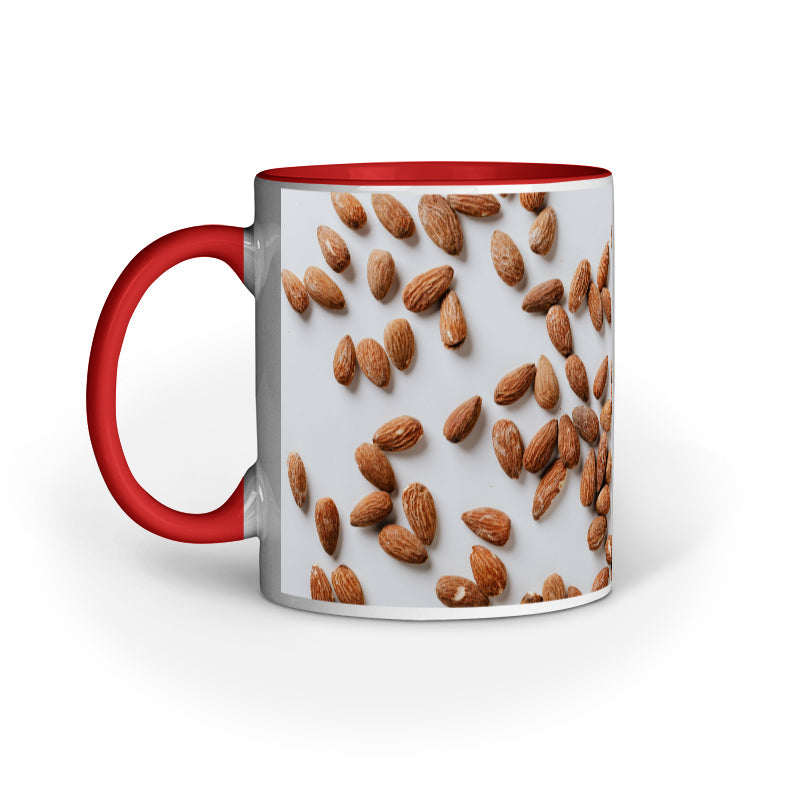 Wholesome Almonds Abstract Design Printed Mug: Nutty Inspiration