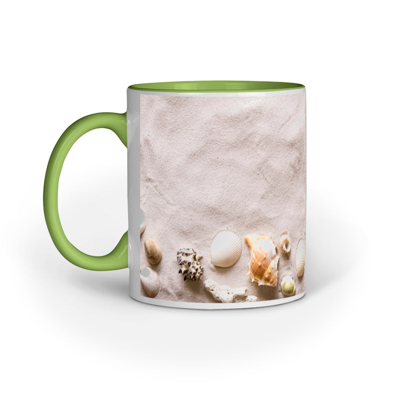 Serene Sea Beach Design Printed Mug: Coastal Bliss