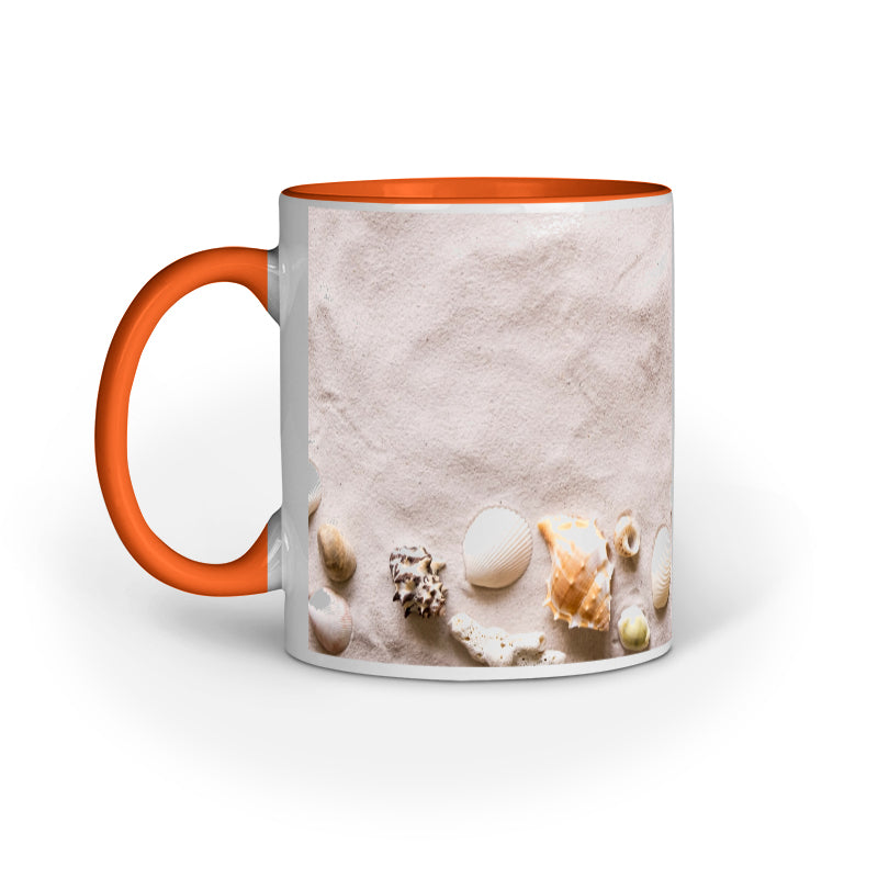 Serene Sea Beach Design Printed Mug: Coastal Bliss
