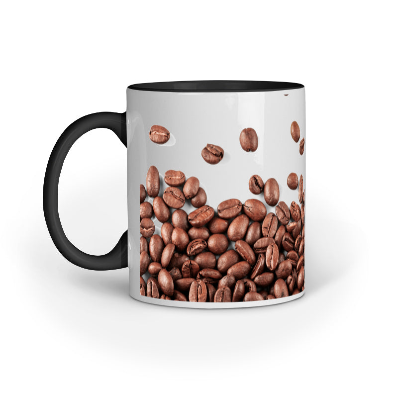 Coffee Lover's Delight: Multiple Coffee Beans Design Printed Mug