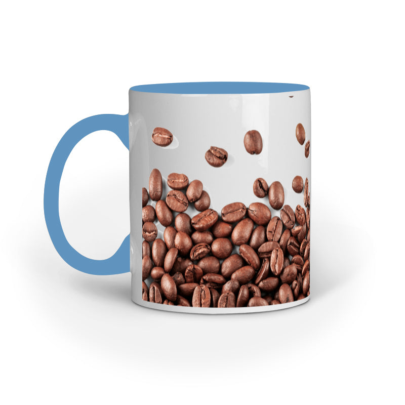 Coffee Lover's Delight: Multiple Coffee Beans Design Printed Mug