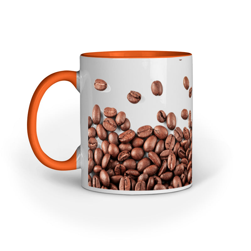 Coffee Lover's Delight: Multiple Coffee Beans Design Printed Mug