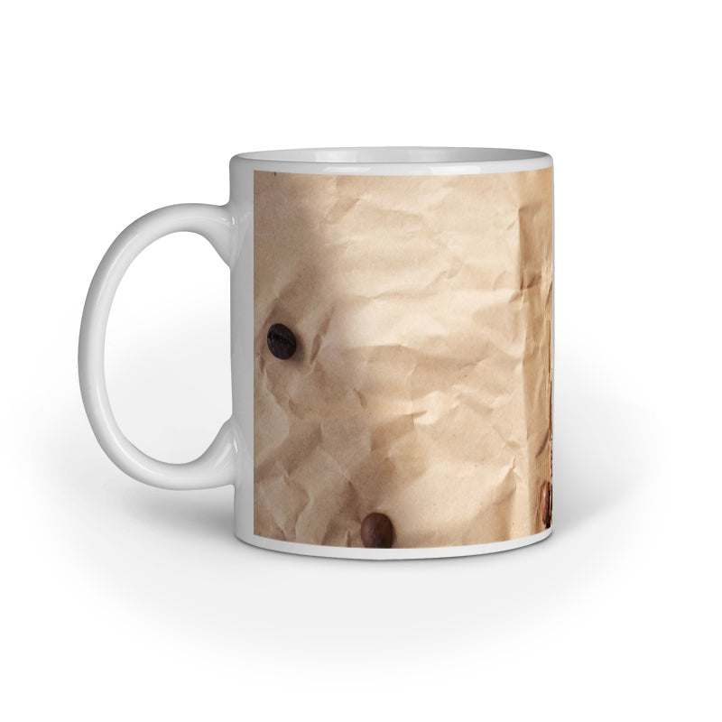 Rich Aroma: Multiple Coffee Beans Design Printed Mug