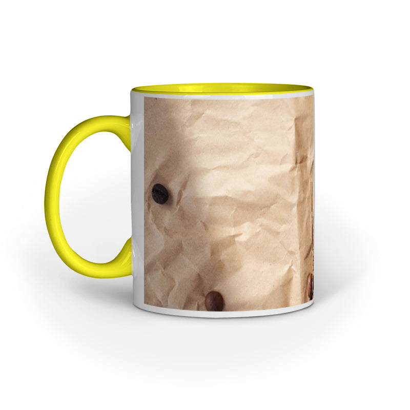 Rich Aroma: Multiple Coffee Beans Design Printed Mug