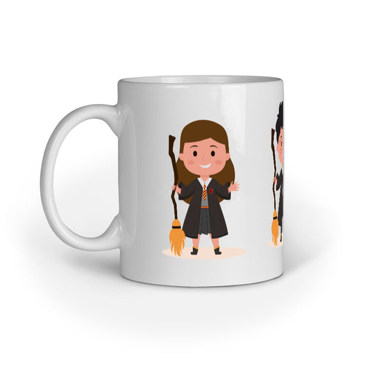 Magical Trio: Harry, Hermione, and Ron Printed Mugs