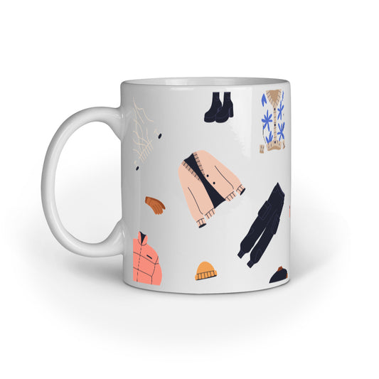 Fashionista's Delight Mug: Stylish Clothes Collection Design