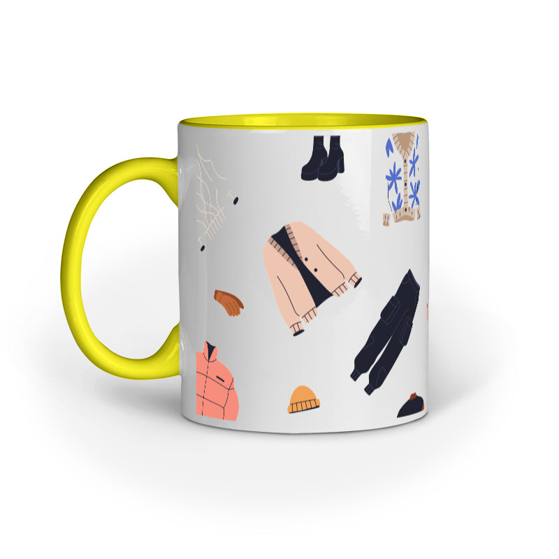 Fashionista's Delight Mug: Stylish Clothes Collection Design