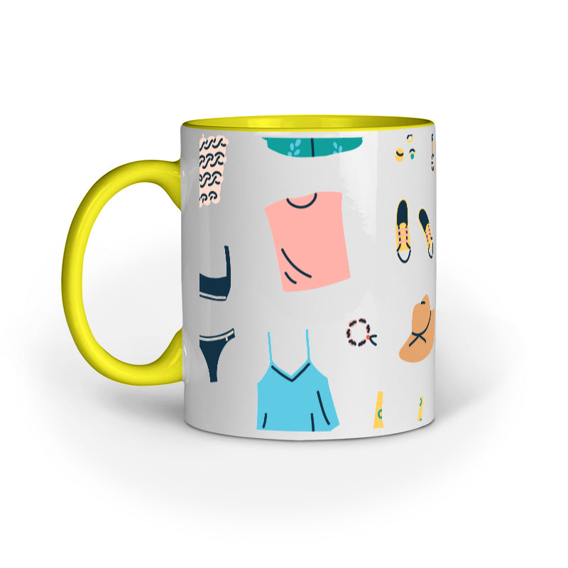 Cozy Comfort Mug: Multiple Comfort Clothes Design