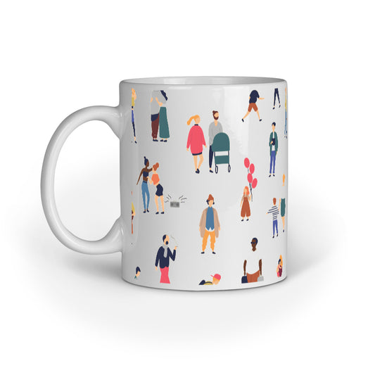 Family Walk Mug: Celebrating Diversity and Unity in Every Step