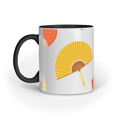 Colorful Paper Fans Mug: A Whirlwind of Vibrant Elegance