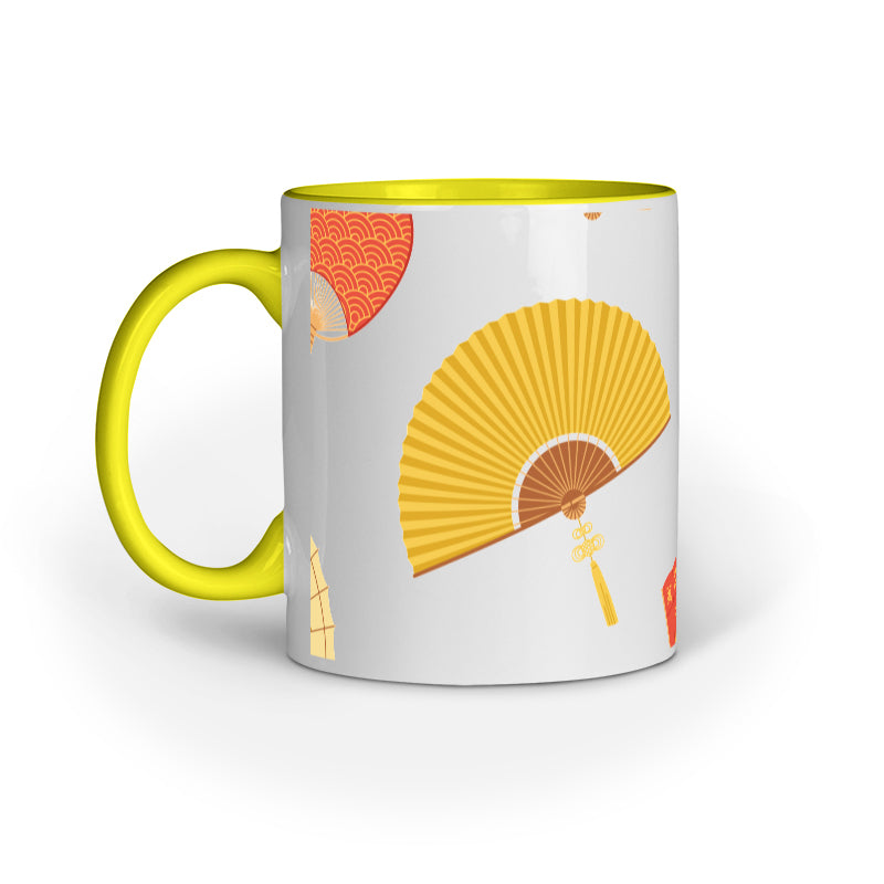 Colorful Paper Fans Mug: A Whirlwind of Vibrant Elegance
