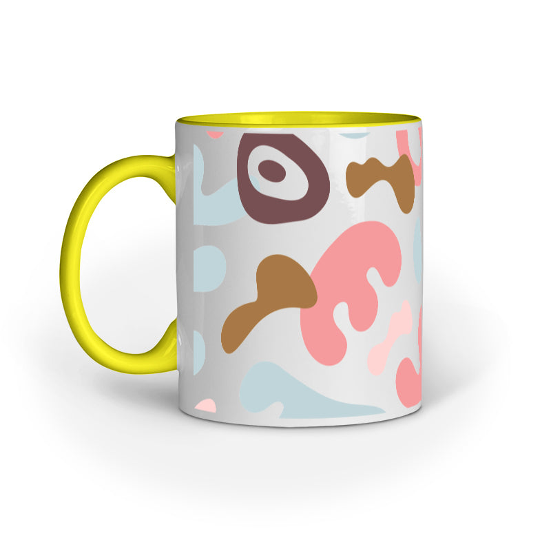 Color Splash Abstract Design Mug: Expressive Drinkware
