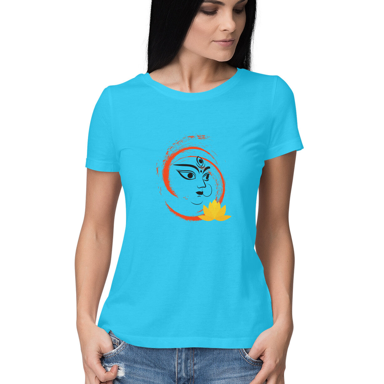 Powerful Mother Goddess Women's T-Shirt - Circle of Life Design