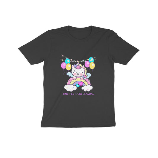Tween Rainbow Unicorn Tee: Tiny Feet, Big Dreams