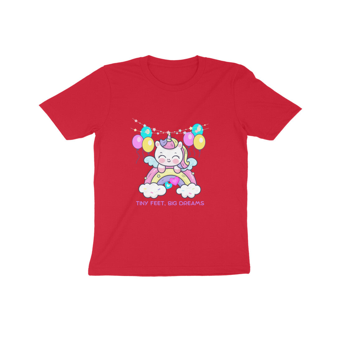 Tween Rainbow Unicorn Tee: Tiny Feet, Big Dreams