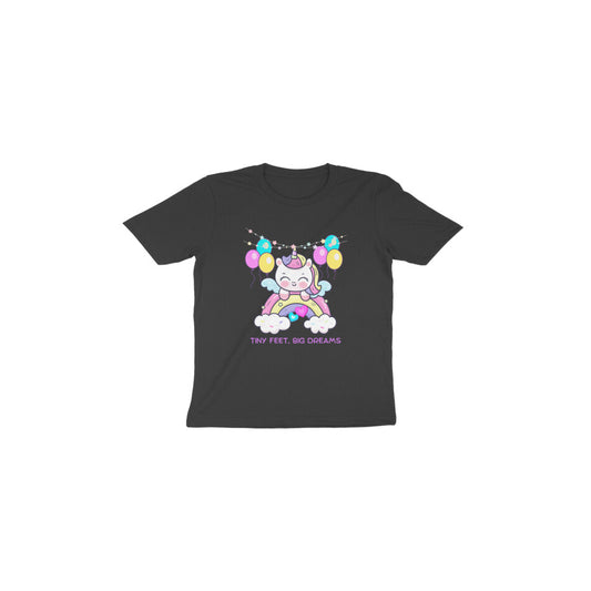Rainbow Unicorn Toddler T-Shirt: Tiny Feet, Big Dreams
