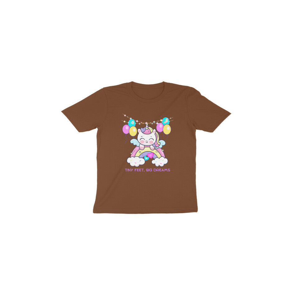 Rainbow Unicorn Toddler T-Shirt: Tiny Feet, Big Dreams