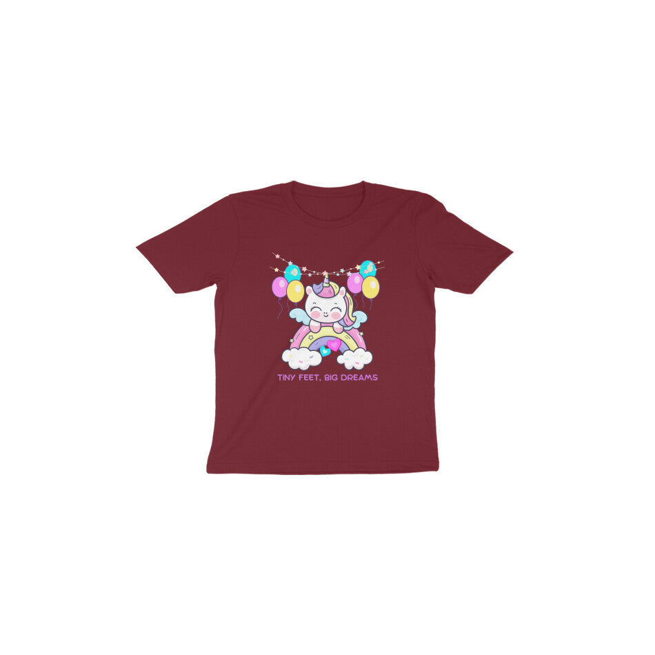 Rainbow Unicorn Toddler T-Shirt: Tiny Feet, Big Dreams