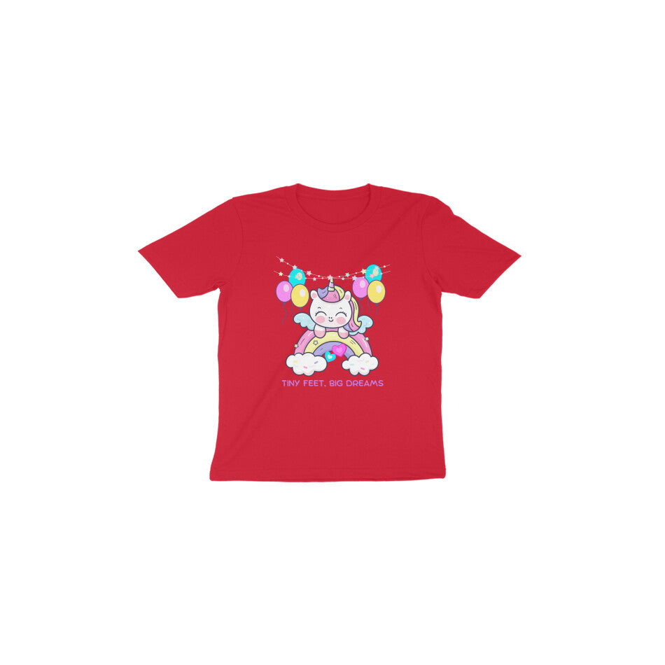 Rainbow Unicorn Toddler T-Shirt: Tiny Feet, Big Dreams