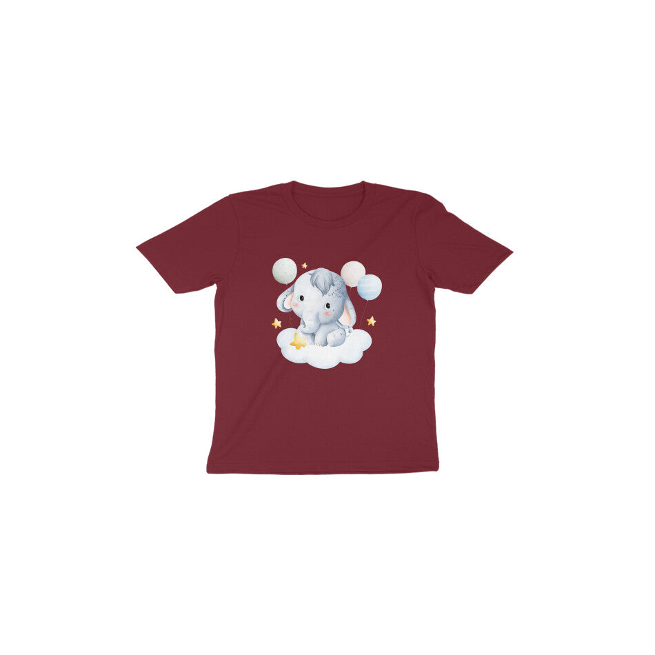 Adorable Baby Elephant and Balloons Toddler Tee