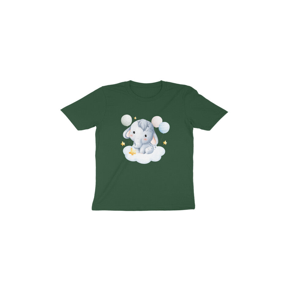 Adorable Baby Elephant and Balloons Toddler Tee