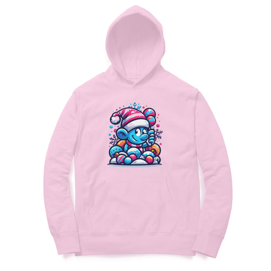 Joyful Smurf Christmas Unisex Hoodie - Festive Fun Collection