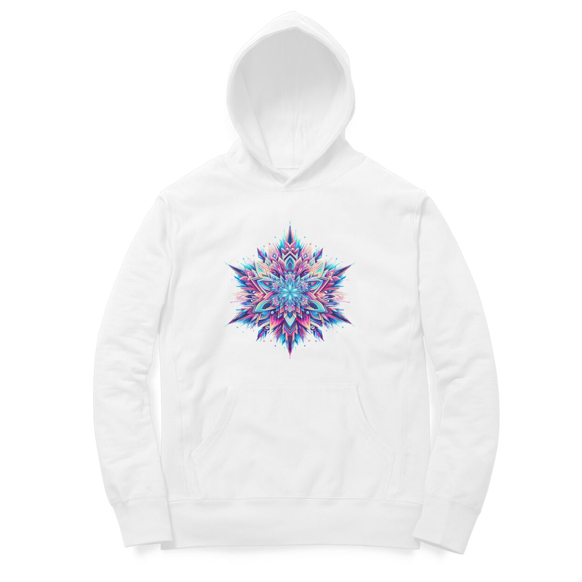 Psychedelic Snowflake Unisex Hoodie - Winter Wonderland Collection