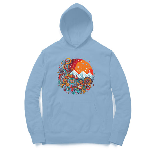 Northern Lights Unisex Printed Hoodie - Mountain Magic