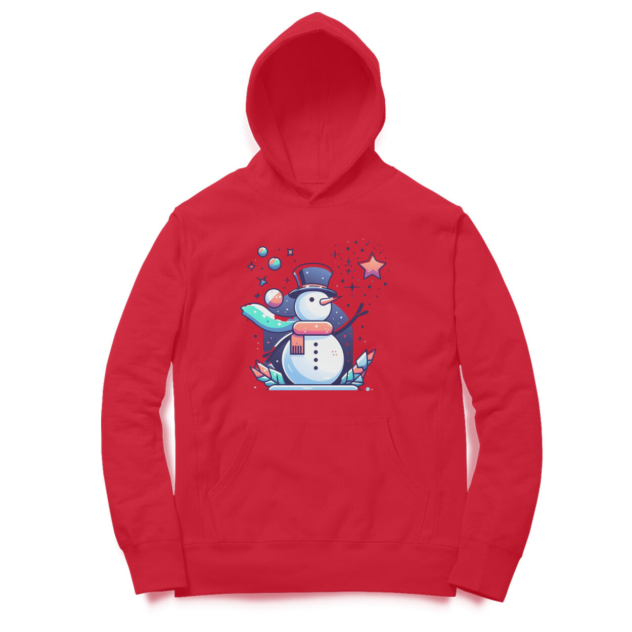 Festive Frost Unisex Printed Hoodie - Dapper Snowman Edition