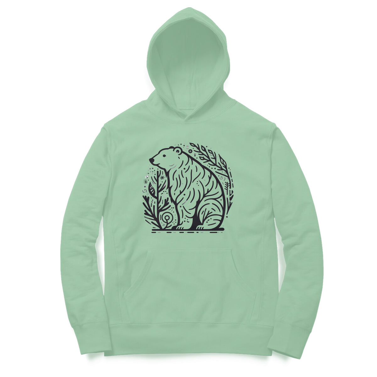 Polar Vision Unisex Printed Hoodie - Arctic Sketch Edition