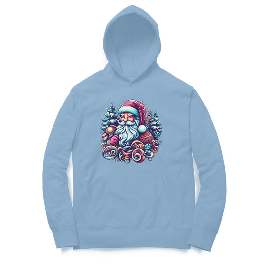 Santa Claus Unisex Printed Hoodie - Festive Comfort Collection