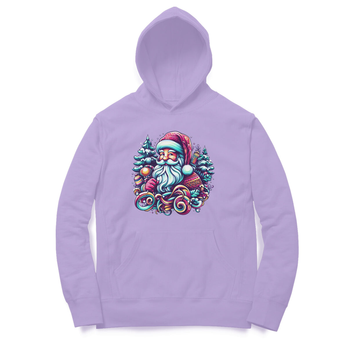 Santa Claus Unisex Printed Hoodie - Festive Comfort Collection