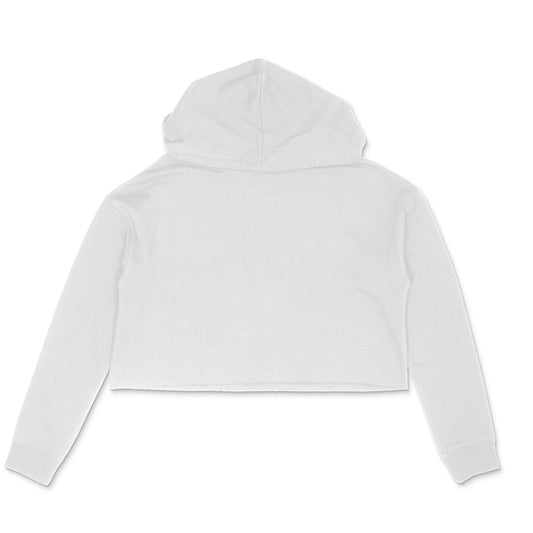 Chic Comfort: Women's Plain Colored Printed Crop Hoody