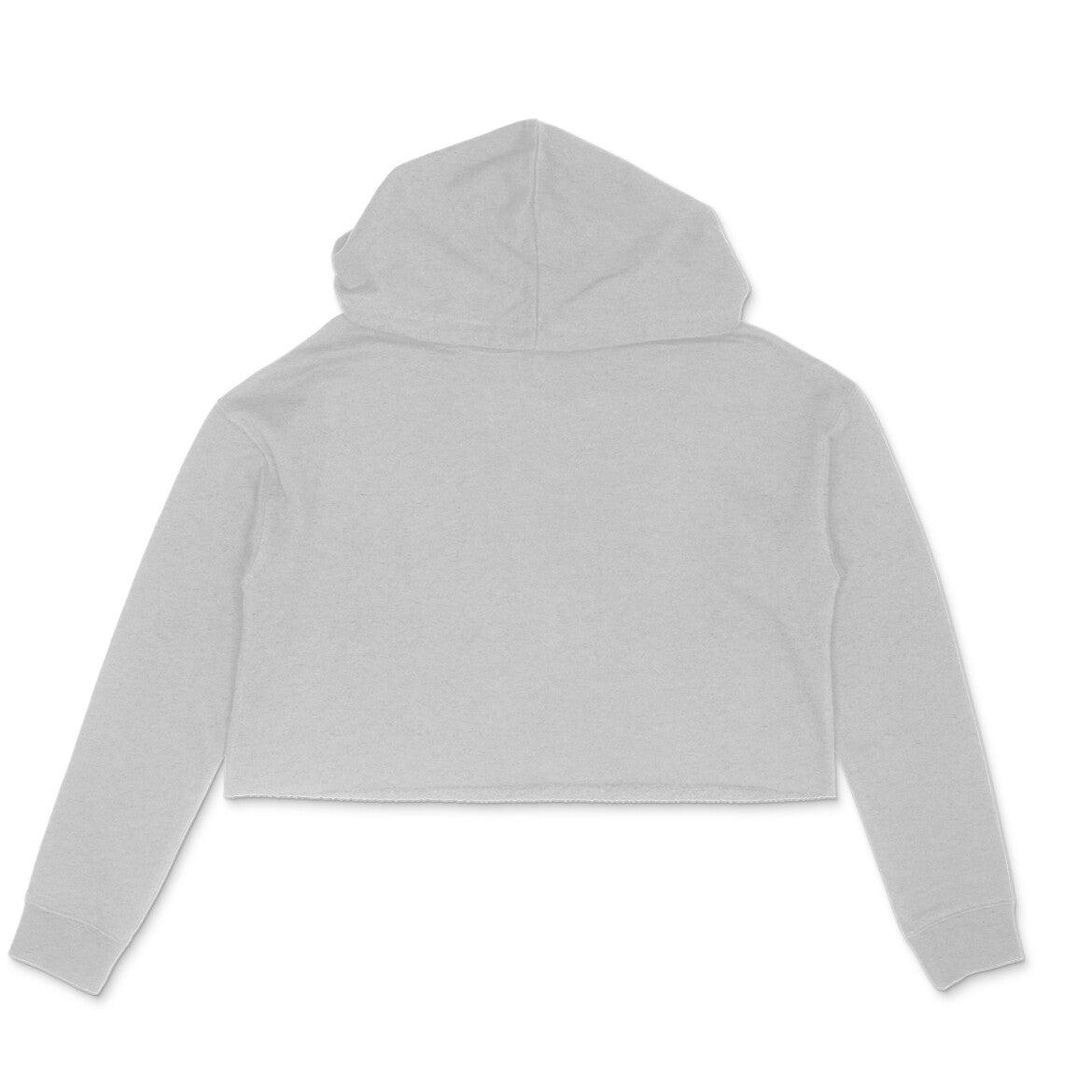 Chic Comfort: Women's Plain Colored Printed Crop Hoody