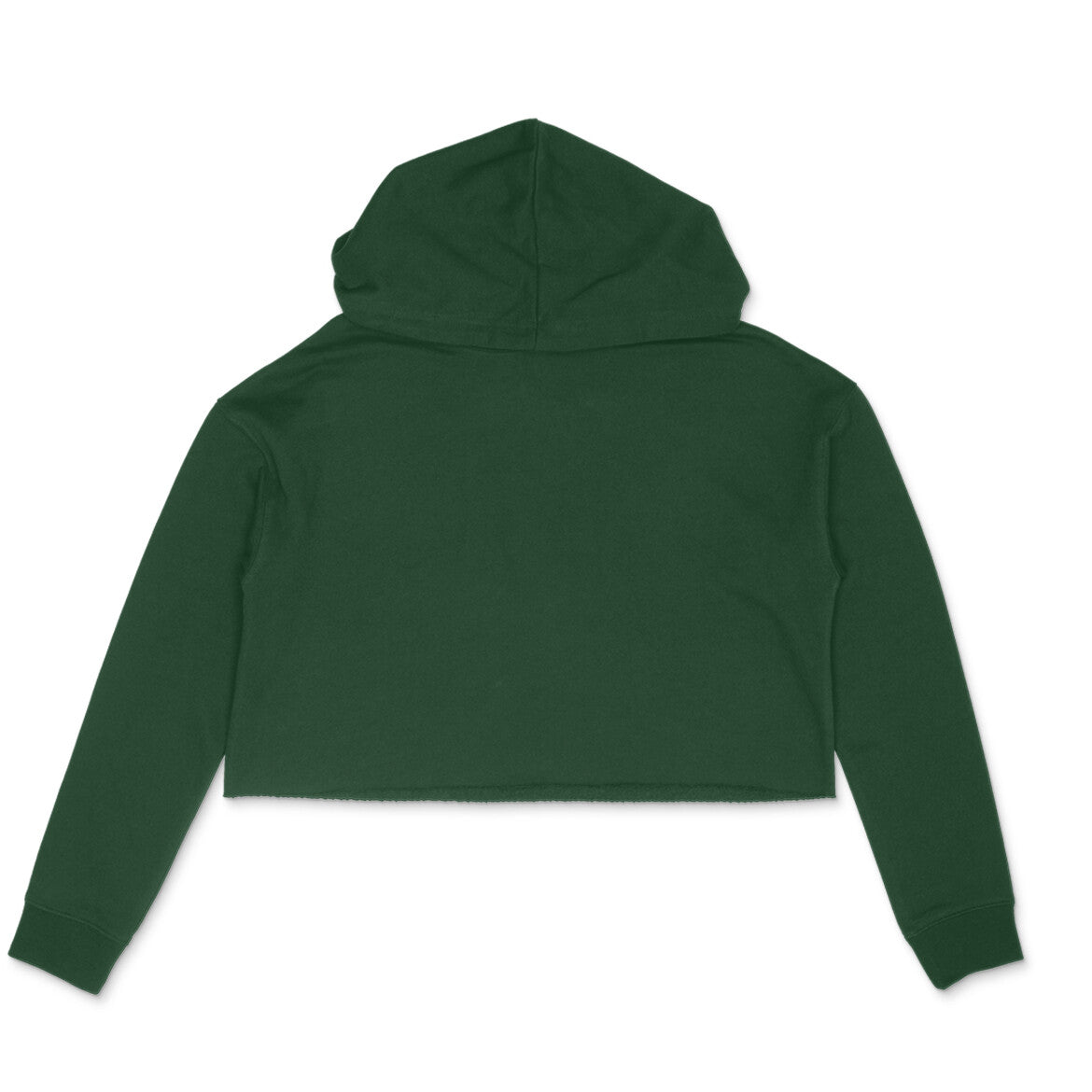Chic Comfort: Women's Plain Colored Printed Crop Hoody
