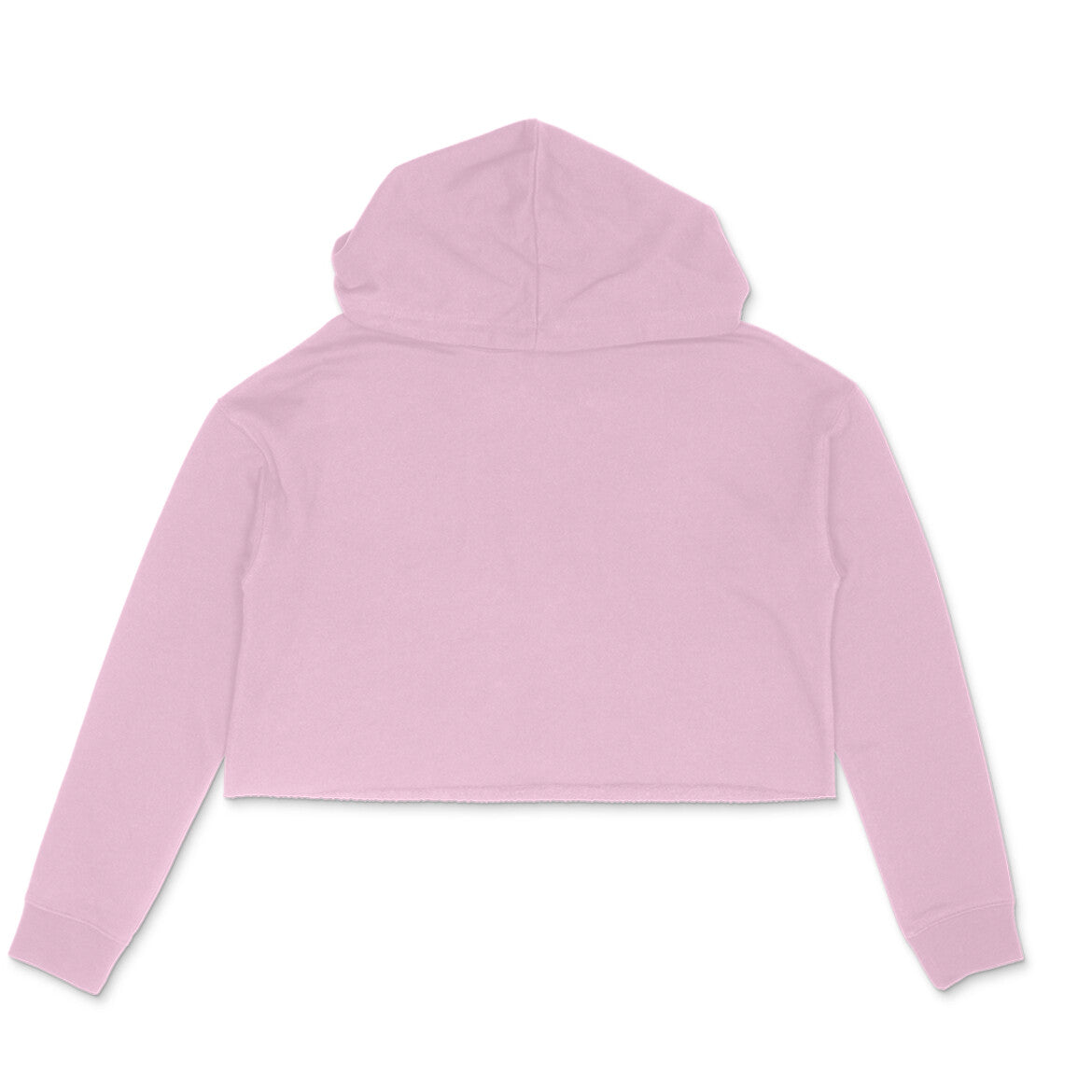 Chic Comfort: Women's Plain Colored Printed Crop Hoody