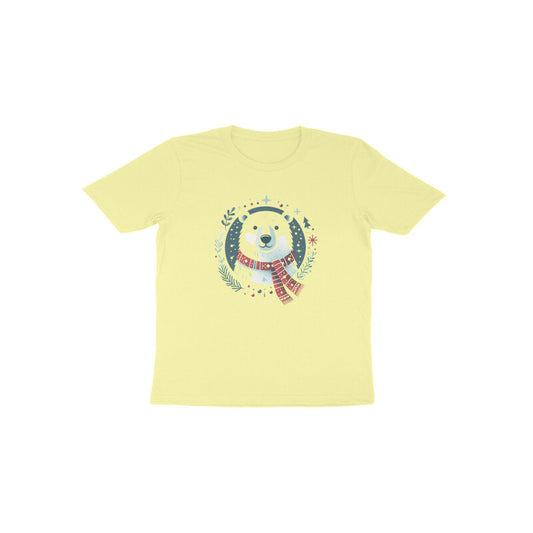 Joyful Cubs: Christmas-Ready Polar Bear Toddler Round Neck T-Shirt