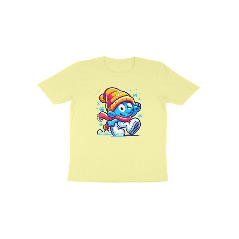 Charming Smurf: Toddler's Christmas Mode Round Neck T-Shirt