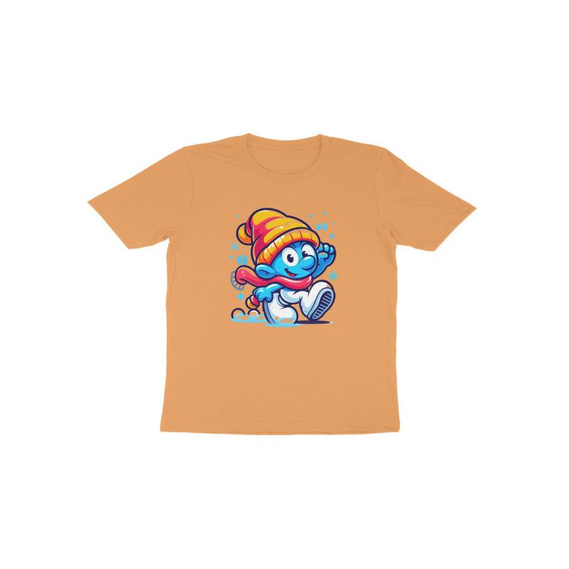 Charming Smurf: Toddler's Christmas Mode Round Neck T-Shirt