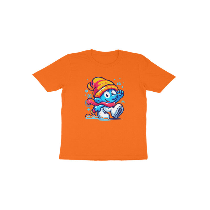 Charming Smurf: Toddler's Christmas Mode Round Neck T-Shirt