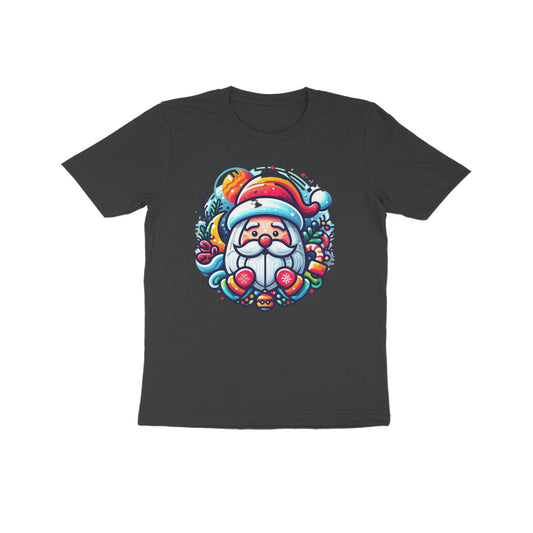 Jolly Jingle: Kid's Santa Claus Round Neck T-Shirt