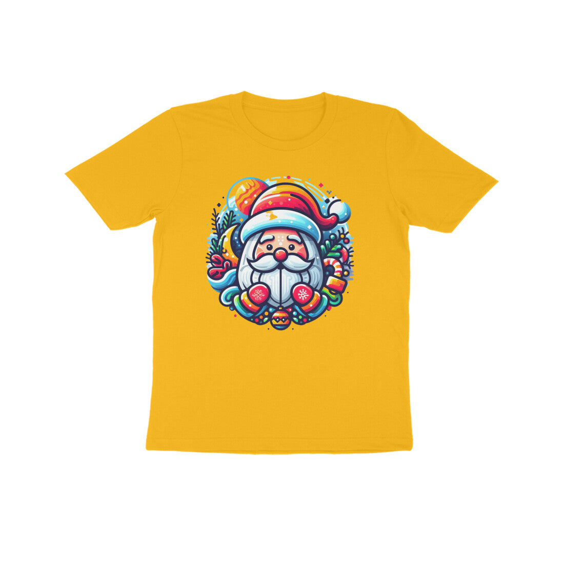 Jolly Jingle: Kid's Santa Claus Round Neck T-Shirt